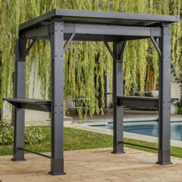 Keter Signature 2.5 x 2m Grey Ashwood Grill Gazebo - Size: 2 x 2.5m - Wilko