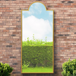 MirrorOutlet The Genestra Gold Contemporary Wall and Leaner Garden Mirror 190 x 85cm - Size: 190 x 85 x 3cm - Wilko - thumbnail 3