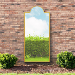 MirrorOutlet The Genestra Gold Contemporary Wall and Leaner Garden Mirror 190 x 85cm - Size: 190 x 85 x 3cm - Wilko - thumbnail 6