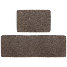 JVL Tanami Brown Barrier Doormat and Runner Set of 2 - Size: 50 x 75cm - JVL Homewares - Wilko - thumbnail 1
