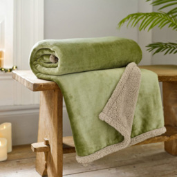 Deyongs Hazelwood Sage Throw 130 x 170cm - Green - Wilko - thumbnail 3