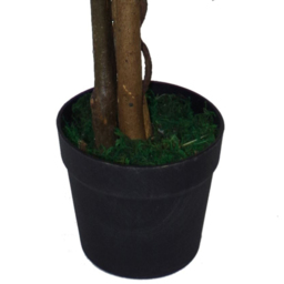 Leaf Ficus Artificial Plant in Pot 90cm - Size: 90 x 55 x 55cm - Green - Wilko - thumbnail 3