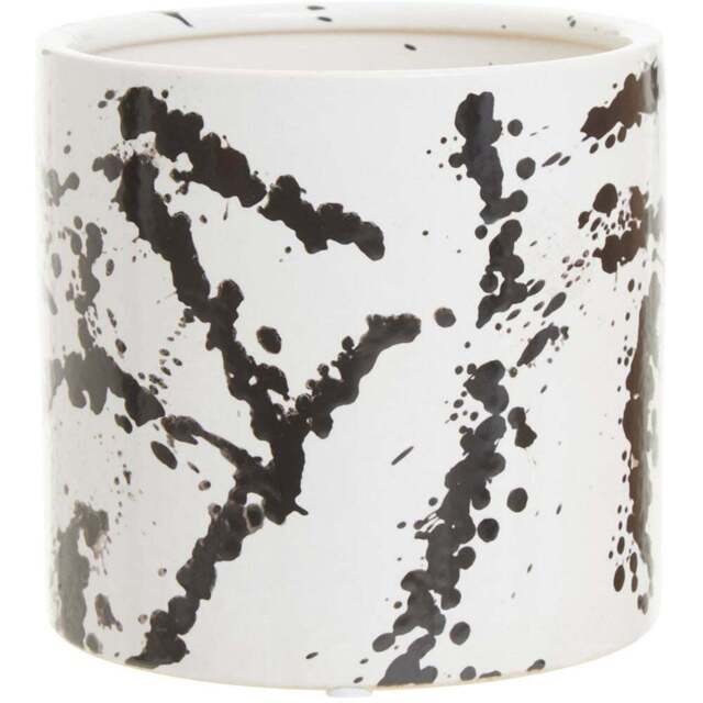 Premier Housewares Black Sorrell Ceramic Planter Small - Size: 14 x 14 x 13cm - Wilko - image 1