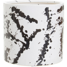 Premier Housewares Black Sorrell Ceramic Planter Small - Size: 14 x 14 x 13cm - Wilko - thumbnail 3