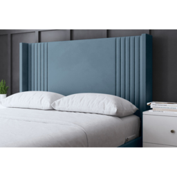 DS Living Elara Double Blue Winged Panel Ottoman Bed with Headboard - Wilko - thumbnail 4