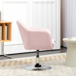 Portland Pink Stylish Retro Linen Swivel Tub Chair - Size: Single - Wilko - thumbnail 4