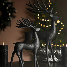 The Christmas Gift Co Black Deer Standing Ornament - Size: 31 x 5 x 19cm - The Christmas Gift Co. - Wilko - thumbnail 3