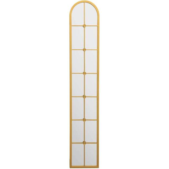 The Arcus Gold Arched Metal Leaner Wall Mirror 170 x 30cm - MirrorOutlet - Wilko - image 1