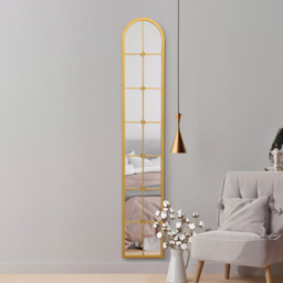 The Arcus Gold Arched Metal Leaner Wall Mirror 170 x 30cm - MirrorOutlet - Wilko - thumbnail 3