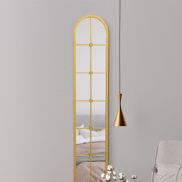 The Arcus Gold Arched Metal Leaner Wall Mirror 170 x 30cm - MirrorOutlet - Wilko - thumbnail 4