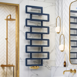 Terma Bookie Denim Blue Heated Towel Rail 1155 x 500mm - Size: #VALUE! - Wilko - thumbnail 3