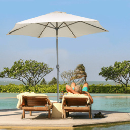 Marco Paul Cream Garden Umbrella Parasol 2m - Wilko - thumbnail 3