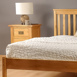 Brooklyn Double Caramel Low Foot End Wooden Bed Frame - Cream - Wilko - thumbnail 3