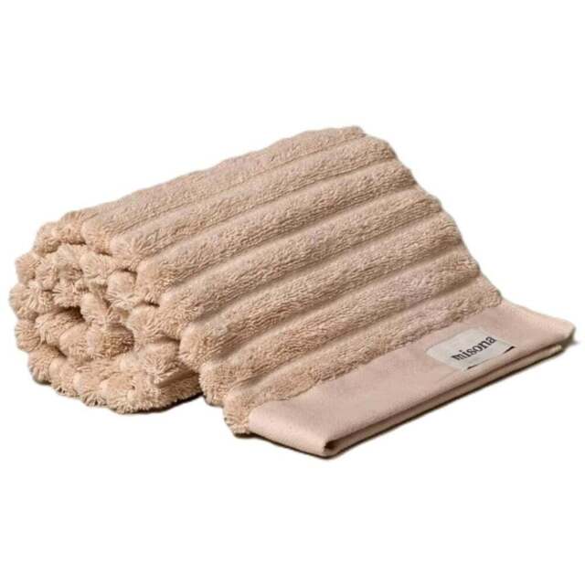 Misona Organic Cotton Natural Hand Towel - Size: 50 x 90cm - Brown - Wilko - image 1
