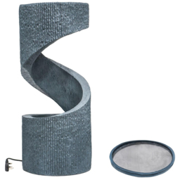 Ivyline Cement Spiral Water Feature 82 x 35cm - Size: 82 x 35 x 35cm - Grey - Wilko - thumbnail 4