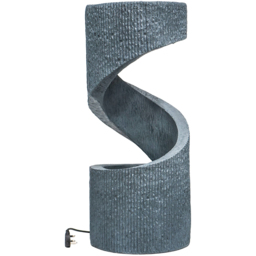 Ivyline Cement Spiral Water Feature 82 x 35cm - Size: 82 x 35 x 35cm - Grey - Wilko