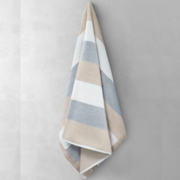 Velosso Weston Super Absorbent Cotton Latte Stripe Hand Towel Set of 2 - Size: 50 x 80 x 0.5cm - Cream - Wilko - thumbnail 3