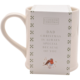 The Seasonal Gift Co. Robin Dad Mug - Size: 10 x 14 x 9cm - White - Wilko - thumbnail 3