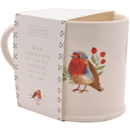 The Seasonal Gift Co. Robin Dad Mug - Size: 10 x 14 x 9cm - White - Wilko - thumbnail 4