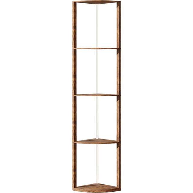 HOMCOM 5 Shelf Rustic Brown Dimmable RGB LED Floor Lamp - Size: 48 x 13 x 37cm - Wilko - image 1