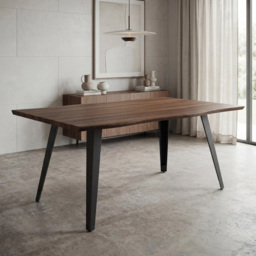 wilko Oslo 4 Seater Curved Edge Dining Table Oak - Natural - Shankar - thumbnail 1