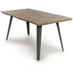 wilko Oslo 4 Seater Curved Edge Dining Table Oak - Natural - Shankar - thumbnail 3