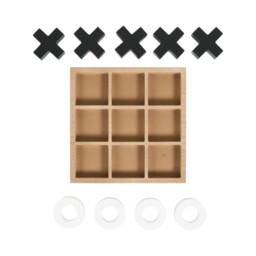 Wooden Noughts and Crosses Game Monochrome - Wilko - thumbnail 3