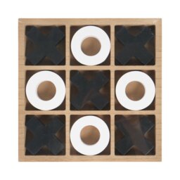 Wooden Noughts and Crosses Game Monochrome - Wilko - thumbnail 1