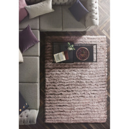 Origins Carved Glamour Abode Rose Rug 160 x 230cm - Pink - Origins Rugs - Wilko - thumbnail 3