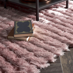 Origins Carved Glamour Abode Rose Rug 160 x 230cm - Pink - Origins Rugs - Wilko - thumbnail 4