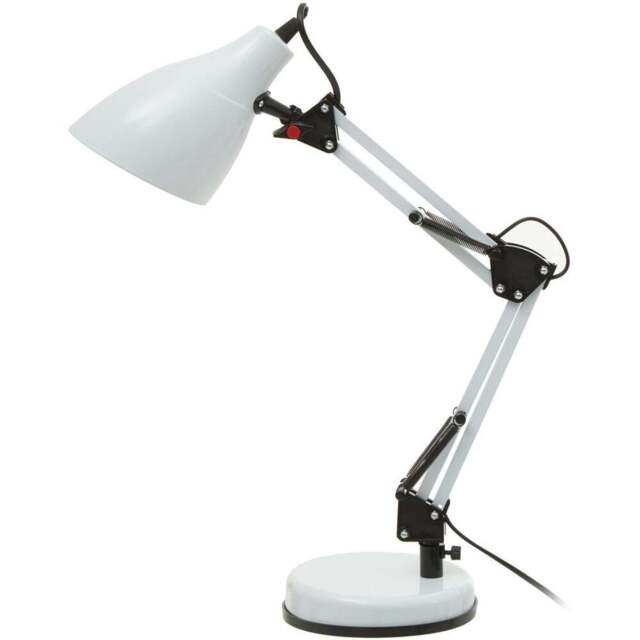 Premier Housewares Finley White Desk Lamp - Size: 16 x 18 x 47cm - Wilko - image 1