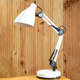 Premier Housewares Finley White Desk Lamp - Size: 16 x 18 x 47cm - Wilko - thumbnail 3