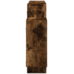 vidaXL 7 Shelf Smoked Oak Floating Wall Shelf - Size: 65 x 18 x 159cm - Brown - Wilko - thumbnail 6