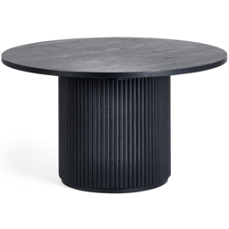 Julian Bowen Louis Black Fluted Round Coffee Table - Size: 45.5 x 80 x 80cm - Wilko - thumbnail 3