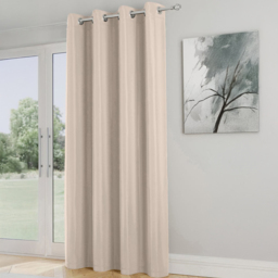Enhanced Living Supersoft Natural Eyelet Thermal Single Door Curtain 168 x 214cm - Cream - Wilko
