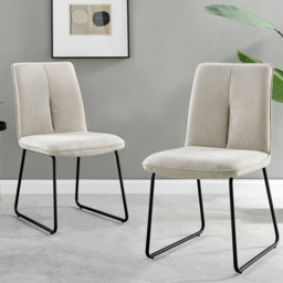 Furniturebox Tavolo Harley 6 Seater Glass Dining Set Taupe - Cream - Wilko - thumbnail 4