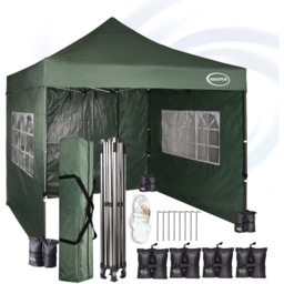 Maximus Green Pop Up Outdoor Gazebo with Removable Sides 3 x 3m - MCC - Wilko - thumbnail 3