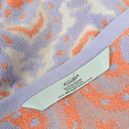 Allure Bath Fashions Cotton Ikat Sculpted Patterned Hand Towel 2 Pack - Size: 50 x 90cm - Purple - Wilko - thumbnail 5