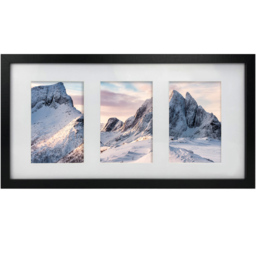 Innoteck Essentials 3 in 1 Matt Black Wooden Photo Frame - Size: A6 - Wilko