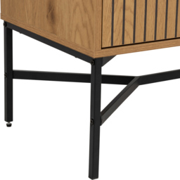 Florence Jaipur 2 Door Single Drawer Single Shelf Wild Oak Sideboard - Black - Furniture To Go - Wilko - thumbnail 7