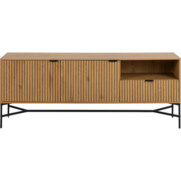 Florence Jaipur 2 Door Single Drawer Single Shelf Wild Oak Sideboard - Black - Furniture To Go - Wilko - thumbnail 4