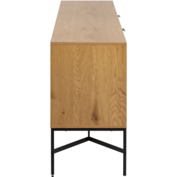 Florence Jaipur 2 Door Single Drawer Single Shelf Wild Oak Sideboard - Black - Furniture To Go - Wilko - thumbnail 5