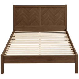 Herringford Double Walnut Chevron Bed - Brown - Birlea - Wilko - thumbnail 4