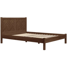 Herringford Double Walnut Chevron Bed - Brown - Birlea - Wilko - thumbnail 3