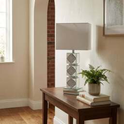 Boutique Collection Tallulah White Crystal Mirror Table Lamp - Size: 33 x 61 x 23cm - Wilko - thumbnail 4