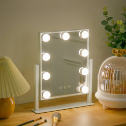 Living and Home White Hollywood LED Vanity Mirror - Size: 35.5 x 30.5 x 6cm - Wilko - thumbnail 3
