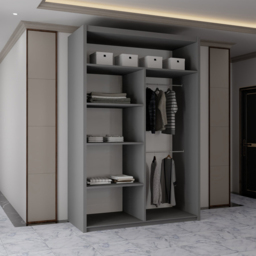 Sliding Wardrobes 4U 2 Sliding Door Grey Half Mirrored Wardrobe 120cm - Size: 2 Door - Wilko - thumbnail 4