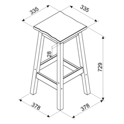 Core Products Corona 2 Seater High Breakfast Table Set Black - Wilko - thumbnail 6