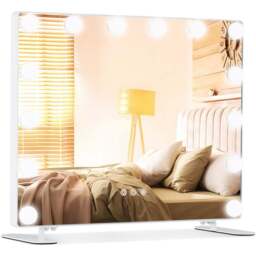 Costway White Hollywood Vanity Mirror - Size: 50 x 18 x 43cm - Wilko - thumbnail 1