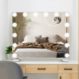 Costway White Hollywood Vanity Mirror - Size: 50 x 18 x 43cm - Wilko - thumbnail 3